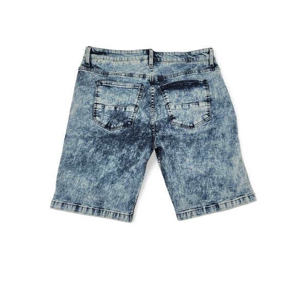 Rockstar‎ Original Men’s Acid Wash Utility Shorts Size 34 Zip Pockets Y2K Style - Picture 2 of 4